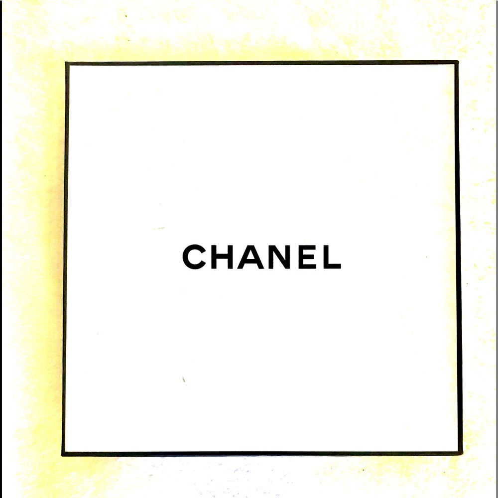 CHANEL BOX - With Shredded Filling and Tissue Paper And Chanel Sticker/Seal
